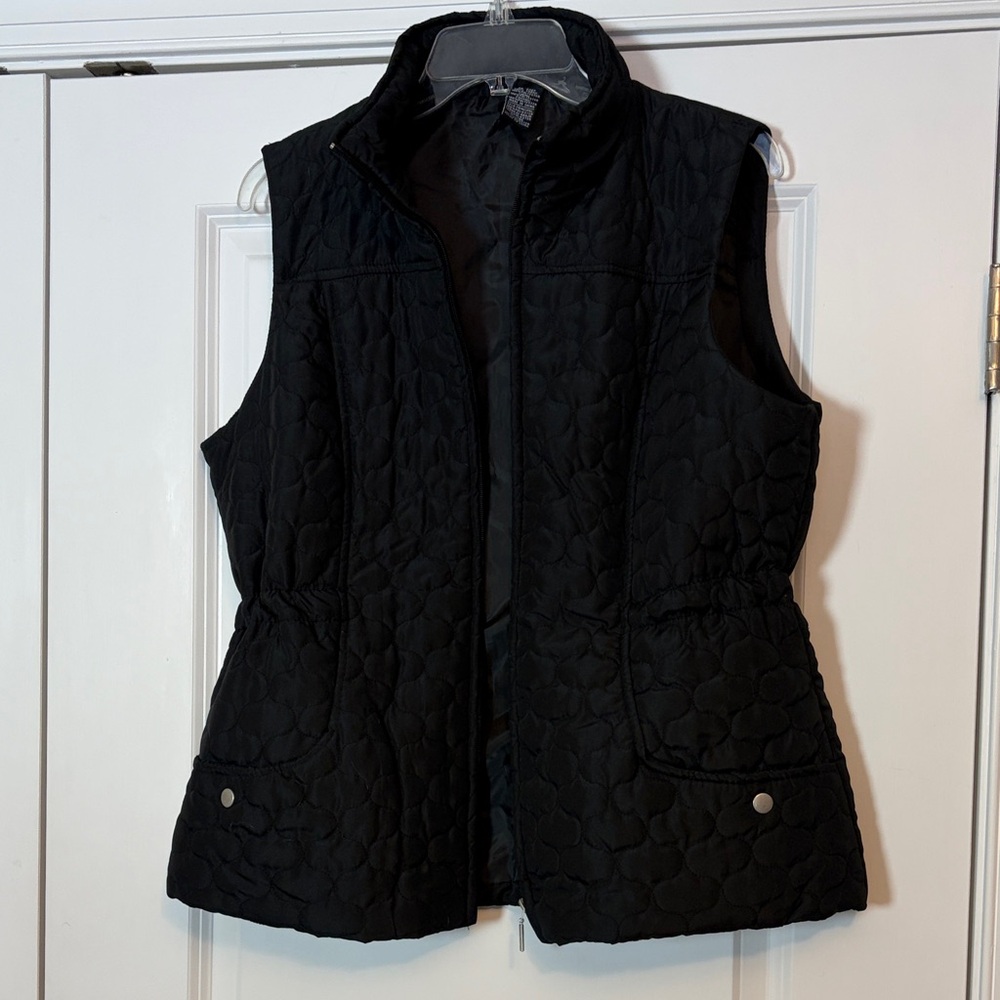Black Quilted Vest XL